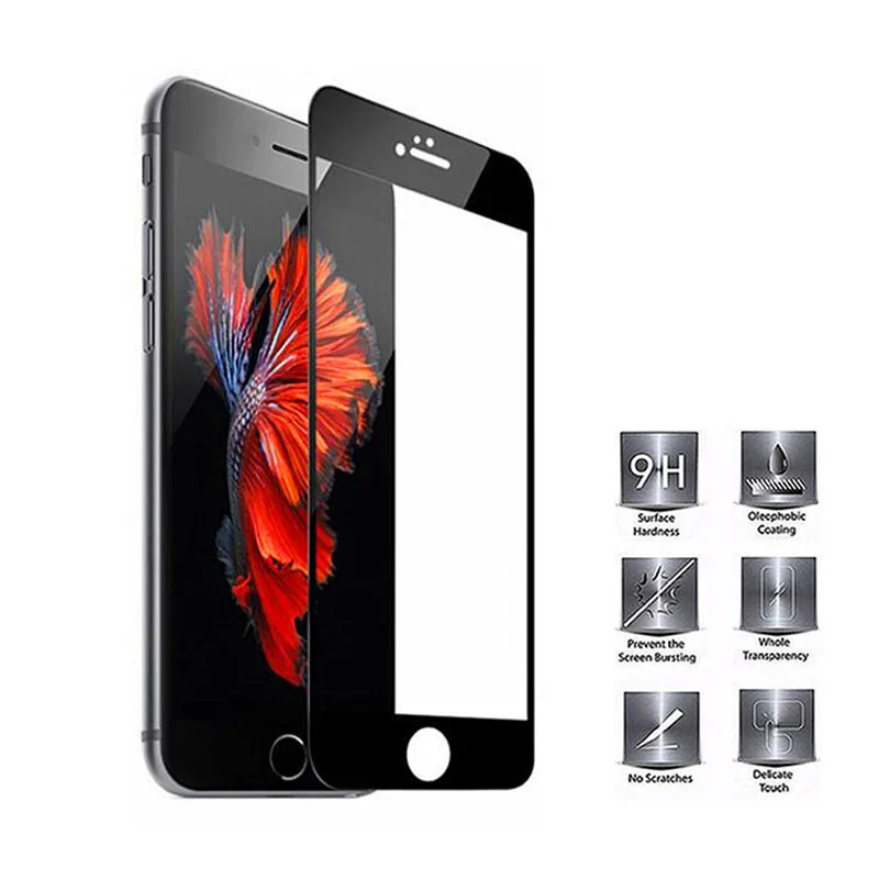 3D защитное закаленное стекло для iPhone 7 8 6s 6 plus полное покрытие защита экрана