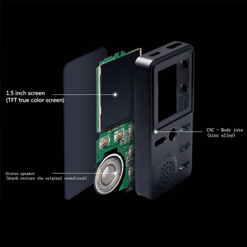 Новинка W262, 16 ГБ, зеркало для макияжа, без потерь, HIFI, спортивный MP3 плеер с экраном 1,5 дюйма, может плеер, 70 часов, FM, стерео, сабвуфер, колонки