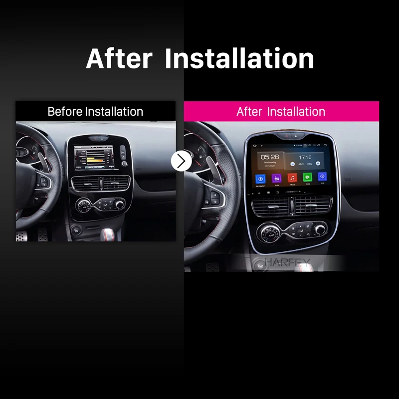 Автомагнитола Harfey с GPS 10 1 дюйма HD Android 9 0 для Renault Clio Digital/Analog (AT) 2016-2018 FM RDS Wi-Fi bluetooth |
