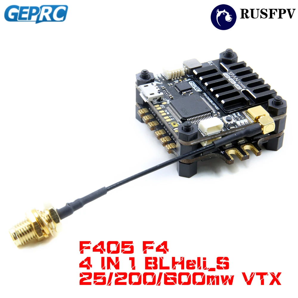 Контроллер полета GEPRC SPAN F405 40A 5 8G F4 48CH 25/200/600 МВт VTX 4 в 1 BLHeli_S ESC 2 5S для RC FPV Racing