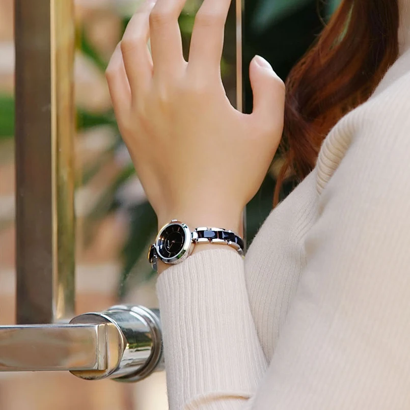 

KIMIO Brand Imitation Ceramic Women Watch Simple Ladies Bracelet Watches High Quarty Thin Dial Dress Wristwatch relogio feminino
