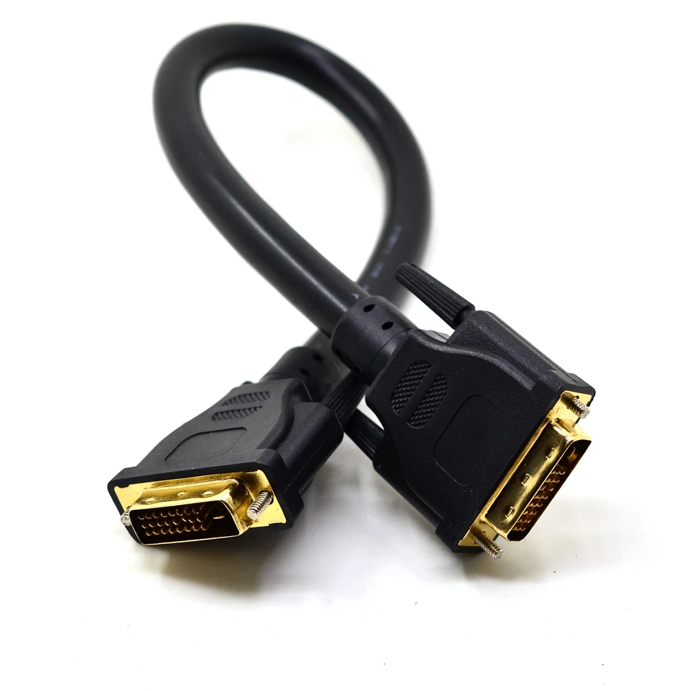 Кабель DVI 24 + 1 Папа-папа 30 см WQXGA(2560x1600) DVI-D Dual-Link 25pin HD 2K для киноэкрана Dell UltraSharp 3007мпп