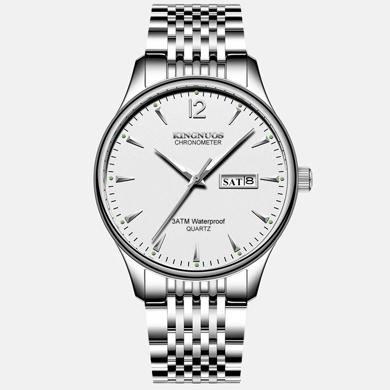 Мужские часы Relogio Masculino Kingnuos фирменные качественные деловые мужские с