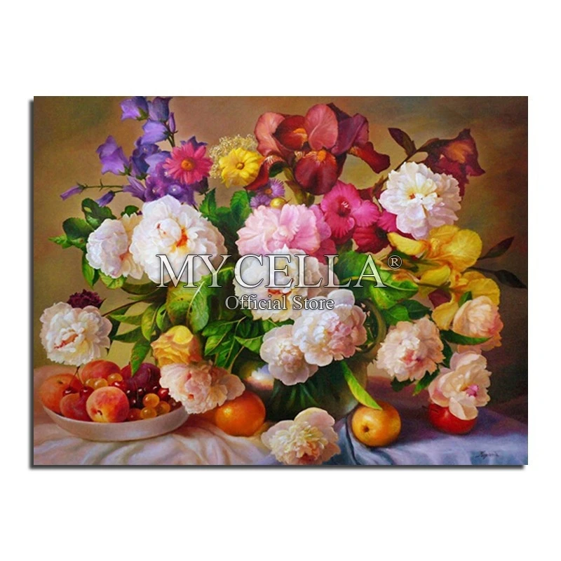 

5D DIY Diamond Painting Flowers And Fruits Full Round Diamond Embroidery Needlework Rhinestone Diamond Mosaic Home Decor Crafts