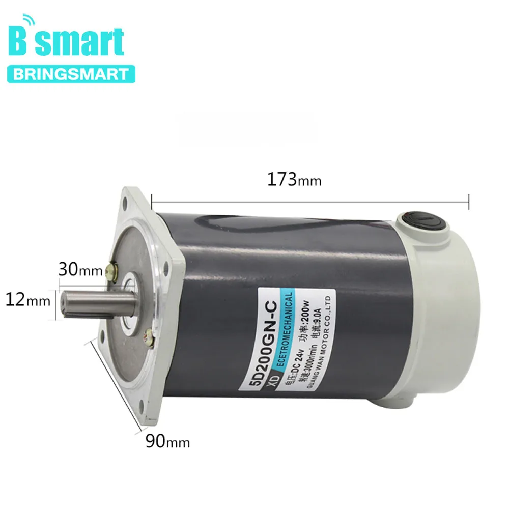 Фото Bringsmart 12V24V двигатель постоянного тока 200 вт высокий крутящий момент Bringsmart 12V24V двигатель постоянного тока 200 вт высокий крутящий момент