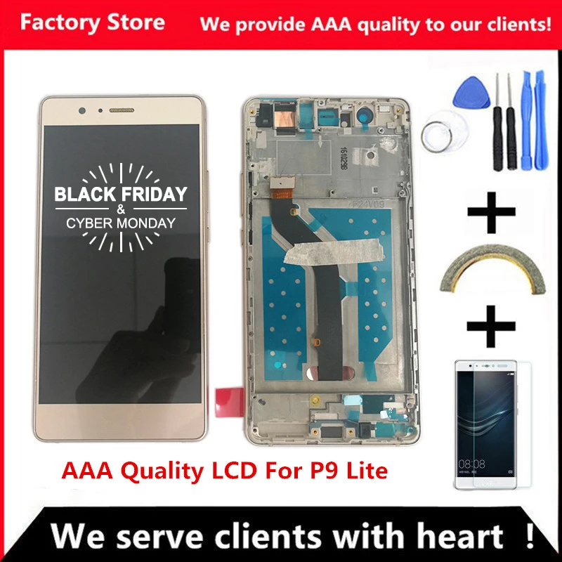 

5.2 Inch AAA Quality LCD +Frame For HUAWEI P9 Lite Lcd Display Screen For HUAWEI P9 Lite Digiziter Assembly 1920*1080