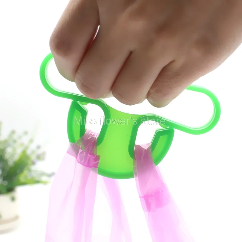 2 Pcs Comfortable Reusable Plastic Shopping Bag Grocery Carrier Easy Lifter Handle | Дом и сад