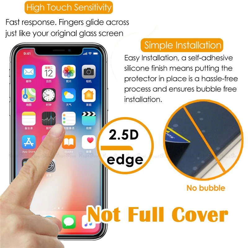 Переднее и заднее закаленное стекло для iPhone 5 5S SE 6 6s 7 8 Plus X XR XS 11 Pro Max Защитная пленка для экрана