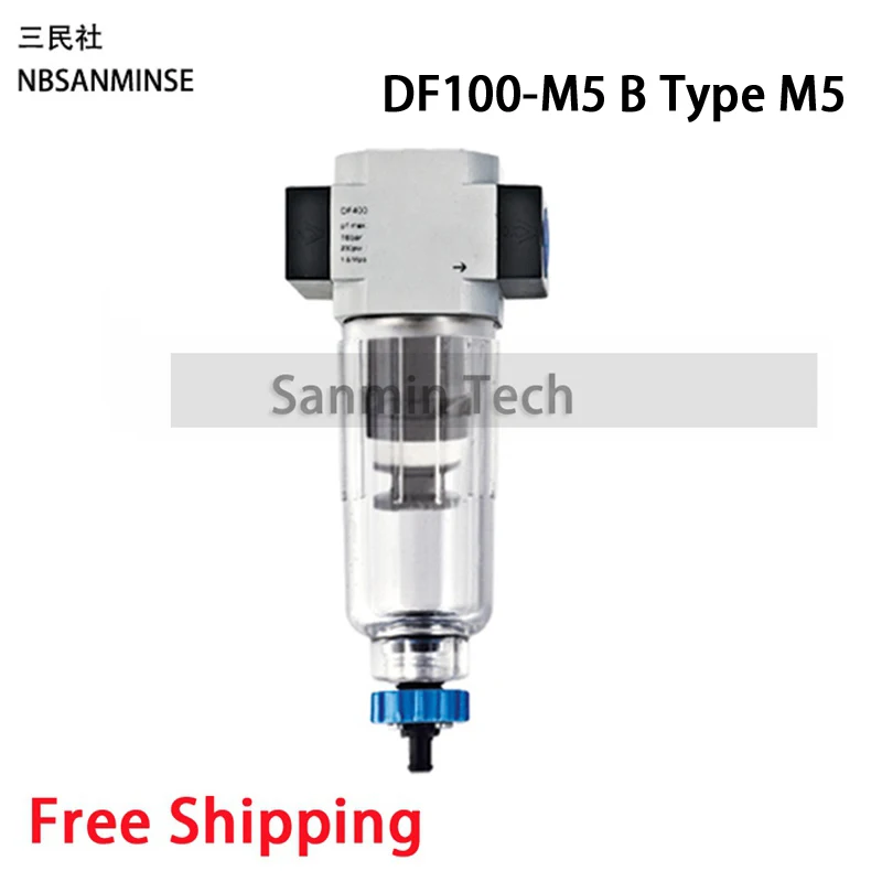 DF100-M5 B Type M5 NBSANMINSE M5 1/8 1/4 3/8 1/2 3/4 1 OC DC DF 200 воздушный фильтр воздушный компрессор фильтр Регулятор лубрикатора автоматический слив Sanmin - Цвет: DF100-M5 B Type M5