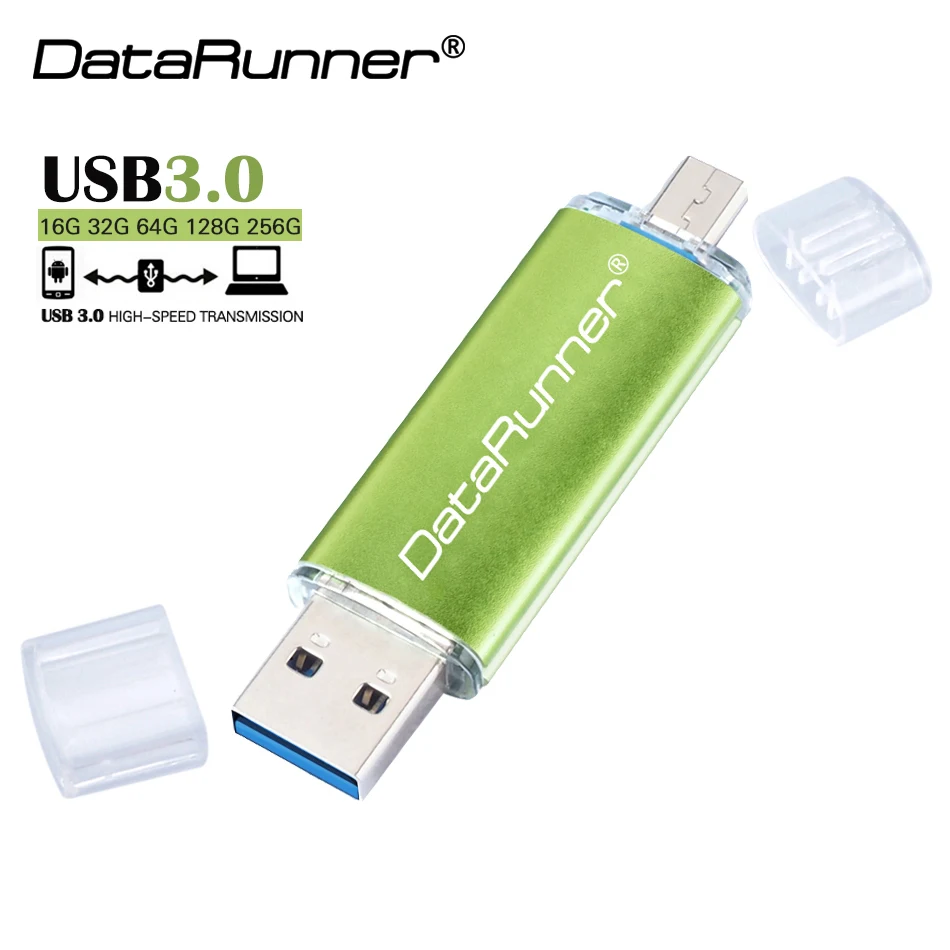 DataRunner высокоскоростной OTG флеш накопитель 16 ГБ 32 usb 64 128 256 Usb флешка 3 0 Флешка для