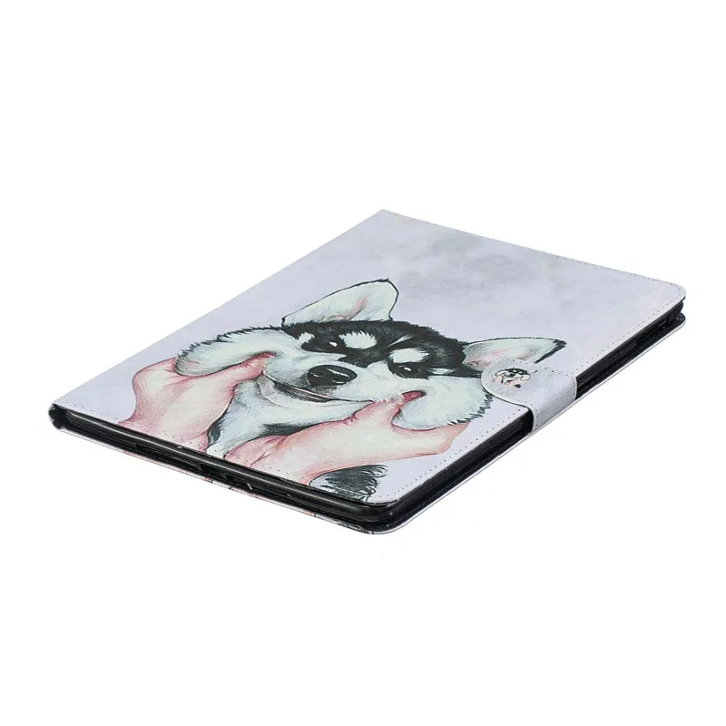 

Wekays For Coque Apple IPad 9.7 inch 2018 Cartoon Dog Leather Stand Fundas Case For IPad 9.7 2017 A1822 A1823 Cover Cases Shell