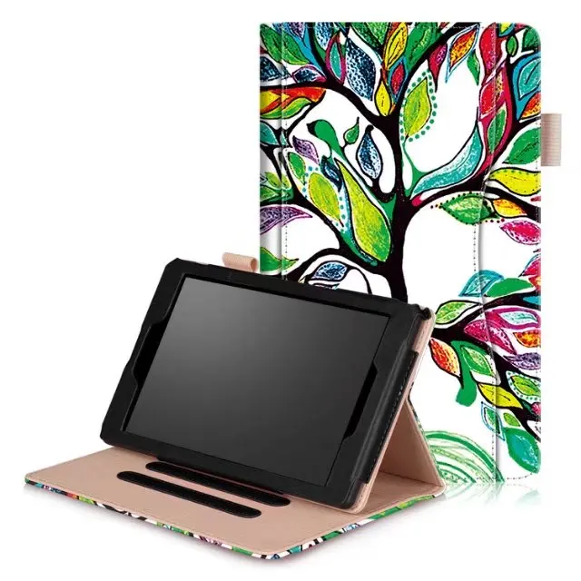 Для Kindle Fire HD 8 Новинка 2017 года Смарт искусственная кожа рукавом для Amazon 2016 Case