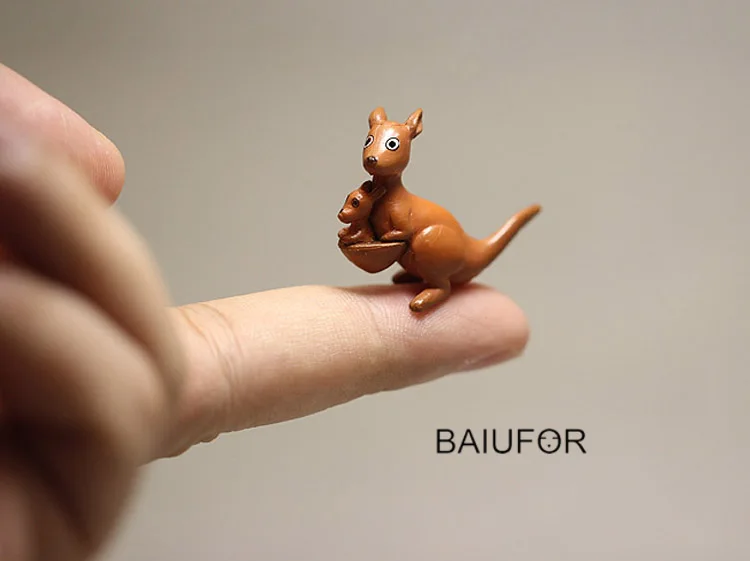 BAIUFOR миниатюры Террариум животные Kawaii модель кенгуру DIY Фея садовый декор суккуленты растение орнамент пластиковые поделки