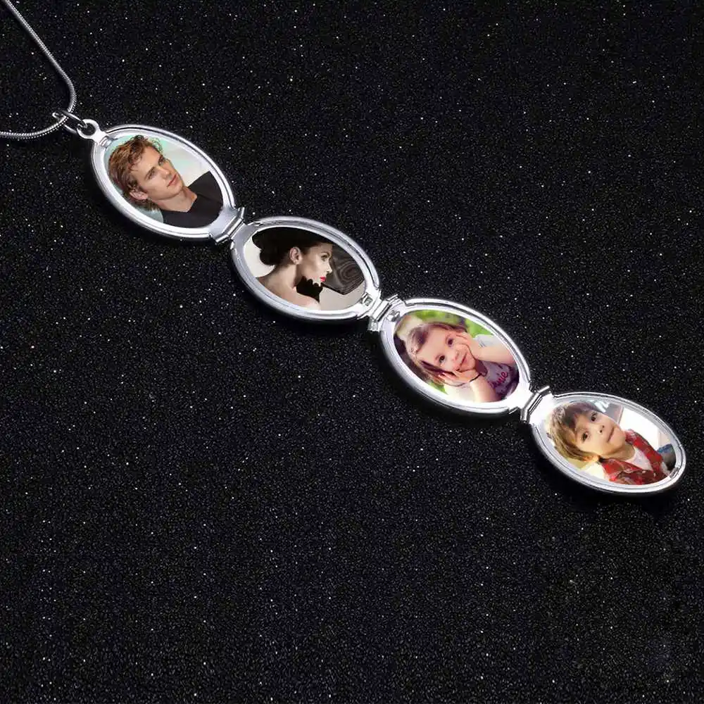 Vintage Photo Frame Memory Locket Pendant Necklace Silver Mother's Day Gift Flower &ampBird image Jewelry | Украшения и