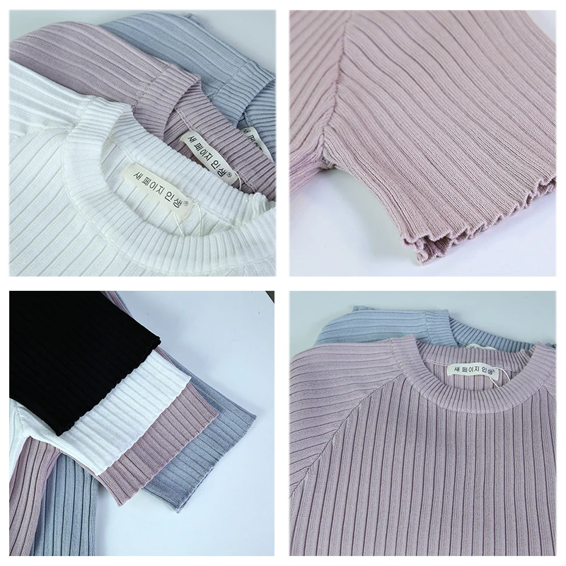 Autumn O Neck Tops Female Pullovers 2018 New Casual Knitted Fashion Summer Sweater Women Jumper Drop Ship Solid Sweet Shirts | Женская