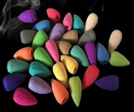 20pcs mixed Горелка для благовоний с обратным потоком Дракон фиолетовая глина подставка для ароматических палочек дым водопад ароматерапия печь+ 20 шт. Ароматические конусы - Цвет: 20pcs mixed