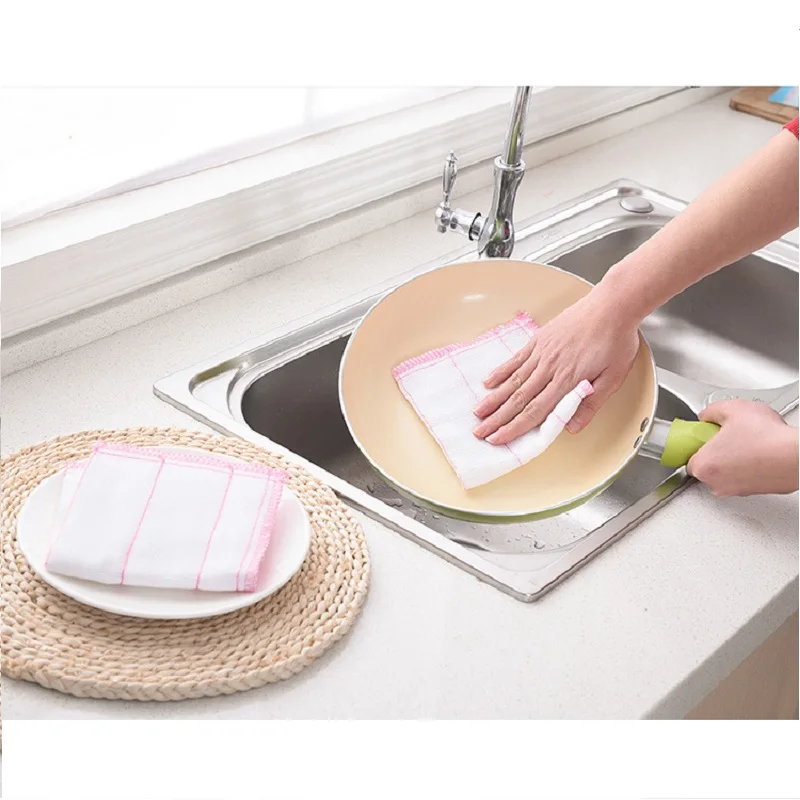 Бытовые кухонные полотенца супервпитывающая хлопковая салфетка для мытья