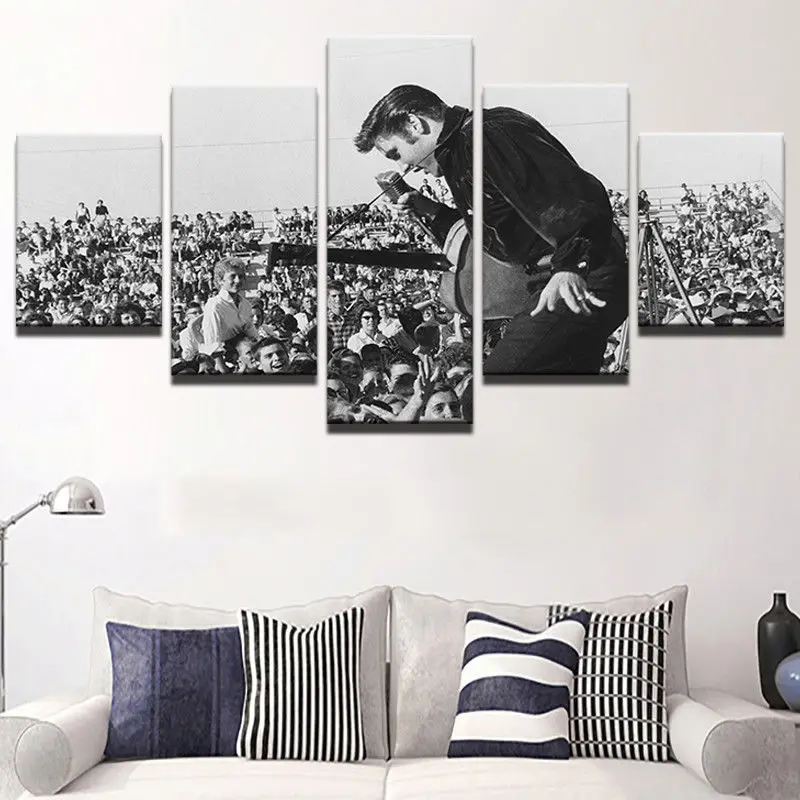 Картина на холсте с рамкой для домашнего декора настенное искусство Elvis Presley