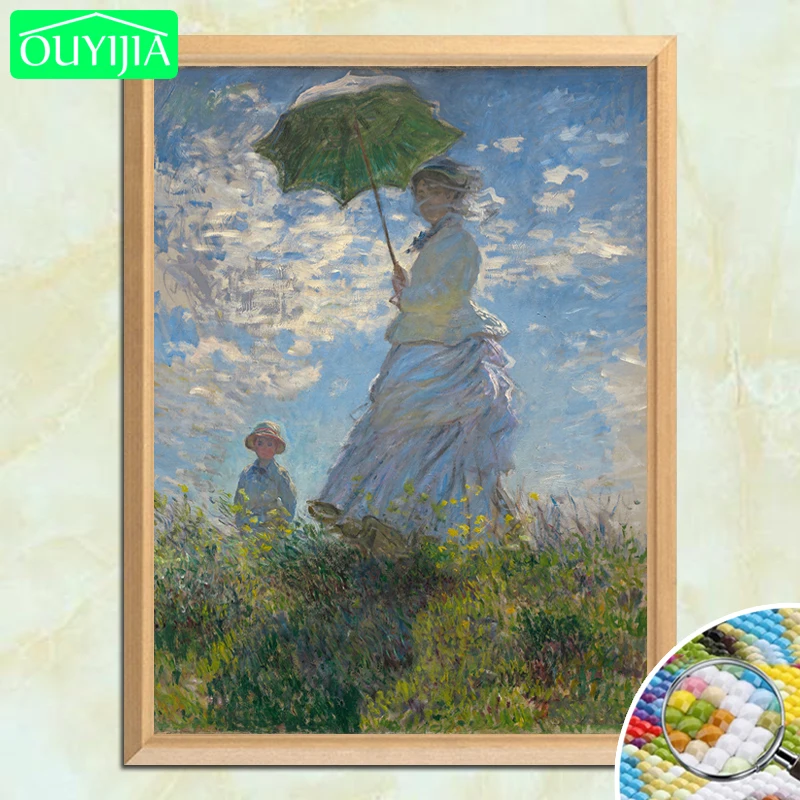 Клод моне дама с зонтиком стиль картины