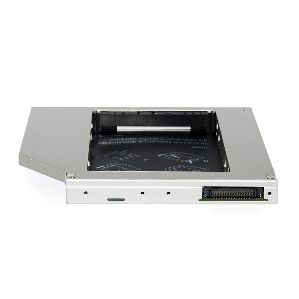 DeepFox алюминиевый 2nd HDD SSD caddy 12,7 мм IDE To Sata Чехол для 2," жесткий диск чехол Корпус для hp DELL ACER