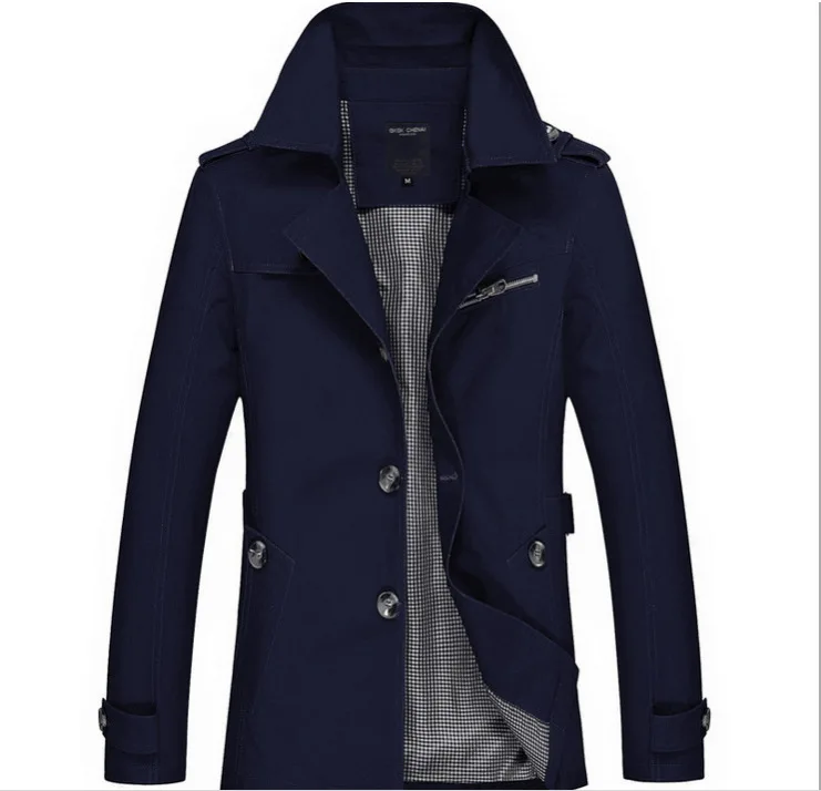 

2018 the spring and autumn period and the new men trench coat men's large size cotton washing jackets menswear jacket