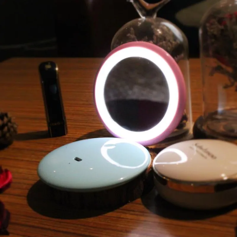 Doughnut макияж зеркало свет USB зарядка мини портативный ночник Макияж Зеркало LED