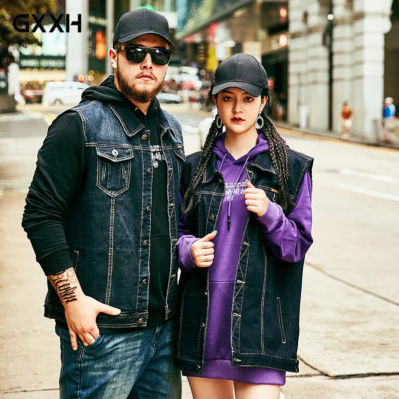 

Мужская джинсовая куртка Tide, черная однобортная джинсовая куртка большого размера