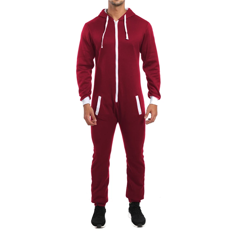 Для мужчин унисекс комбинезон для взрослых цельный Гар t Non Пижама Playsuit блузка с