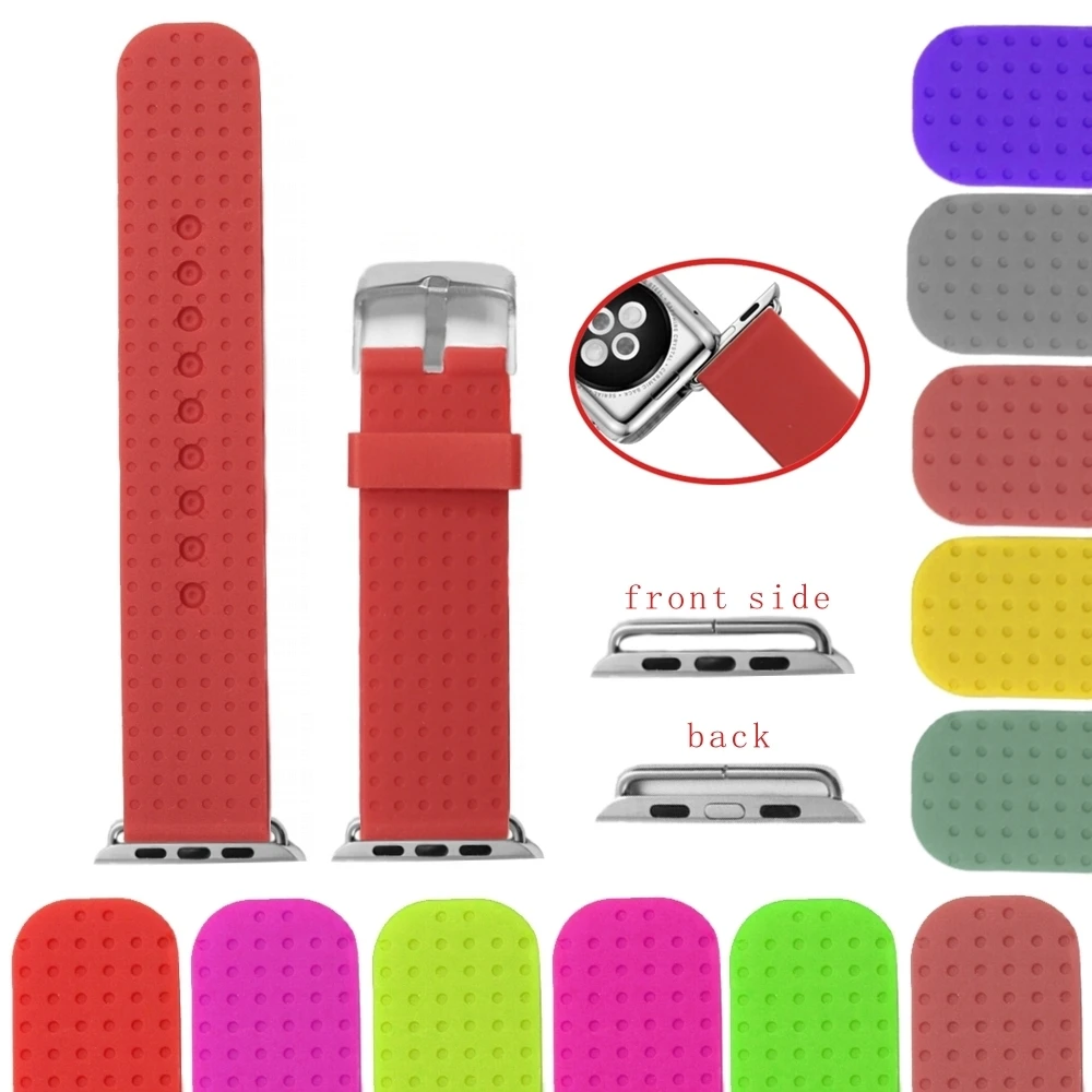 38 мм красный цвет силиконовый желе резиновый ремешок для часов Замена Apple iWatch