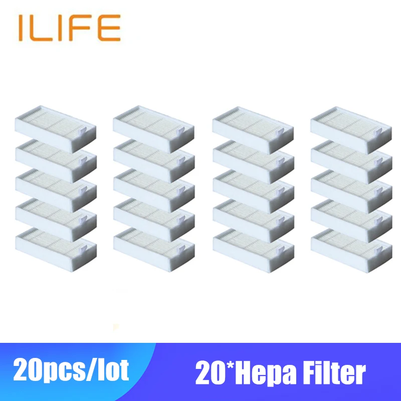20 штук HEPA фильтр аксессуары для CHUWI ilife V50 V55 v5 v5s v5 pro v1 V3 V3s v5s pro ilife x5 Запчасти для робота-пылесоса