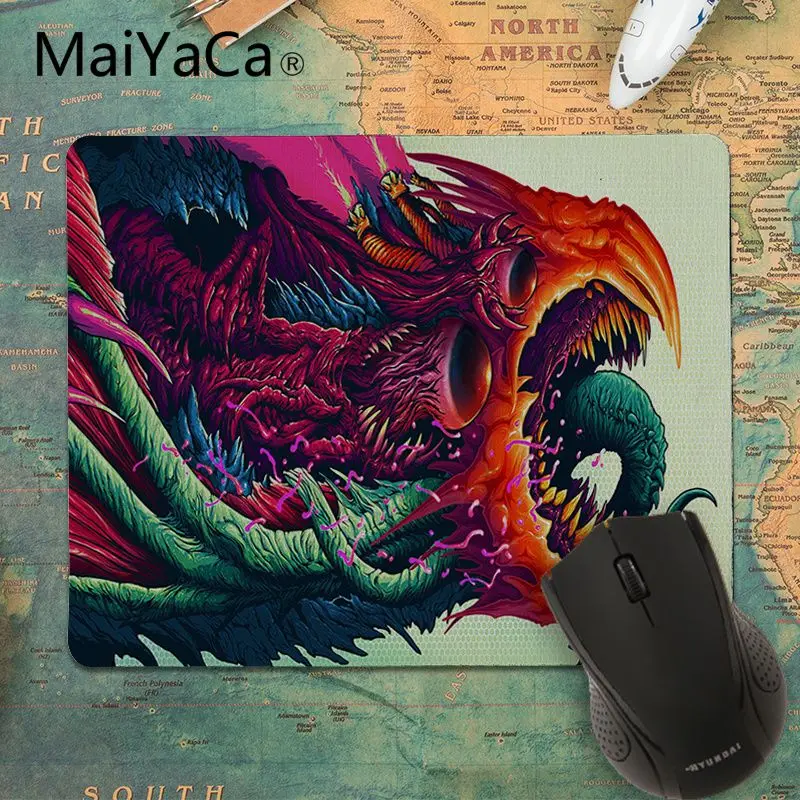 Небольшой резиновый коврик для мыши MaiYaCa с обоями hyper beast 4k под заказ ноутбуков и