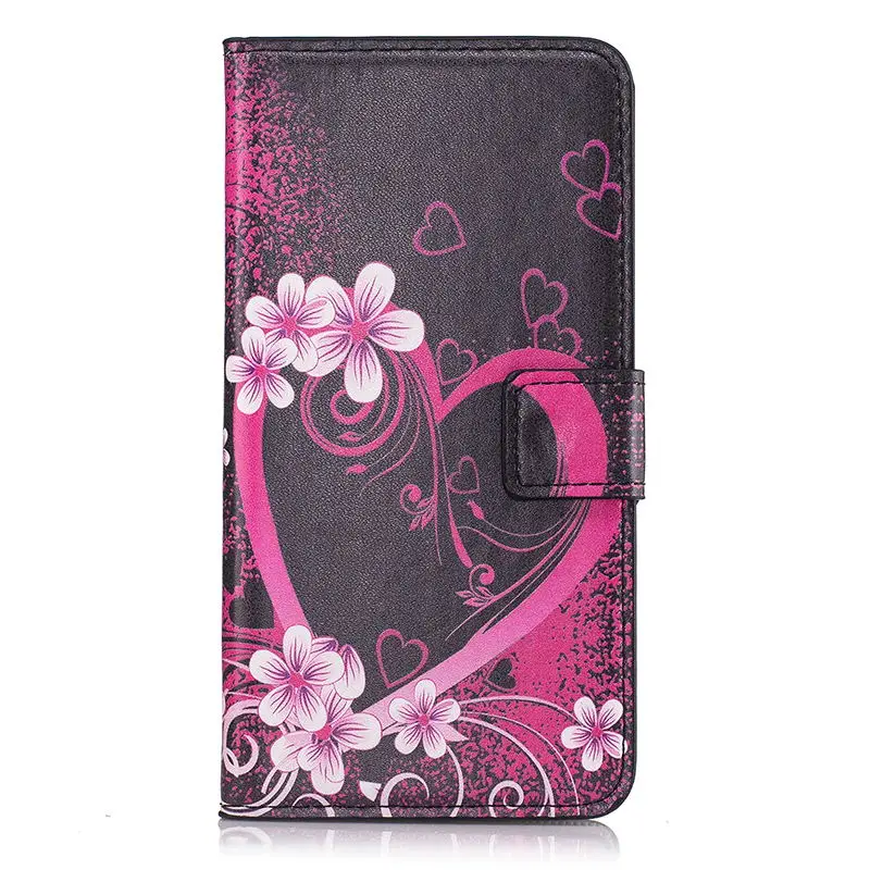 Модный кожаный защитный чехол с узором для LG G2 G3 Mini G4 G5 Magna G4C Leon K5 K7 K8 K10 чехол для телефона - Цвет: Rose Heart