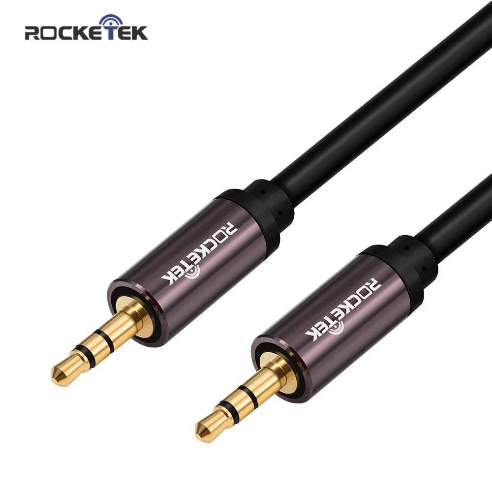 Rocketek 3 5 мм разъем Aux кабель для автомобиля позолоченный Аудио Jack Мужской динамик