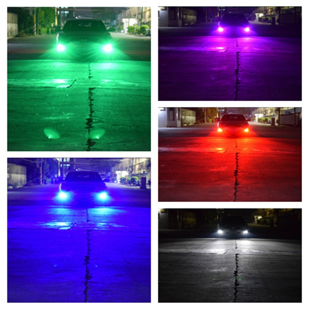 RGB Автомобильные светодиодные фары 40 Вт 6000LM H1 H3 H4 H7 H8/H11 9005 9006 880 9012 5202 лампы