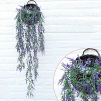 100cm purple hanging artificial plant malt leaf leaves for wedding holiday party home hotel shop venue wall hanging decoration