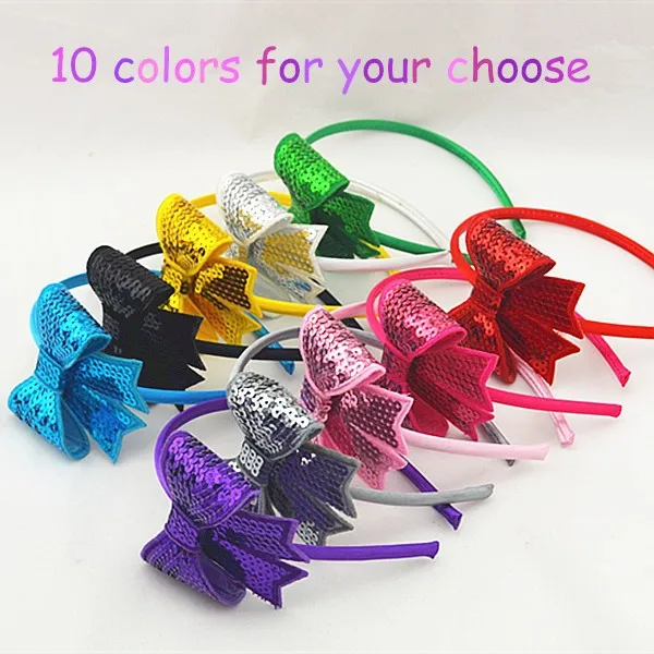 1-10110 Solid colors beautiful Bows Baby Girls Hairbands headbands children hoop hair accessories boutique headwear Tiara 1pcs | Аксессуары