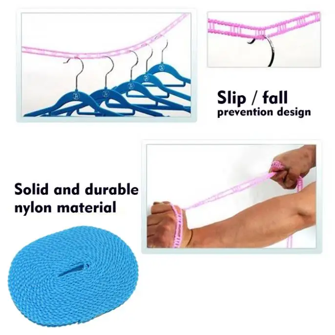 1 шт. 5 м веревка для одежды вешалка Вешалки ветрозащитная противоскользящая