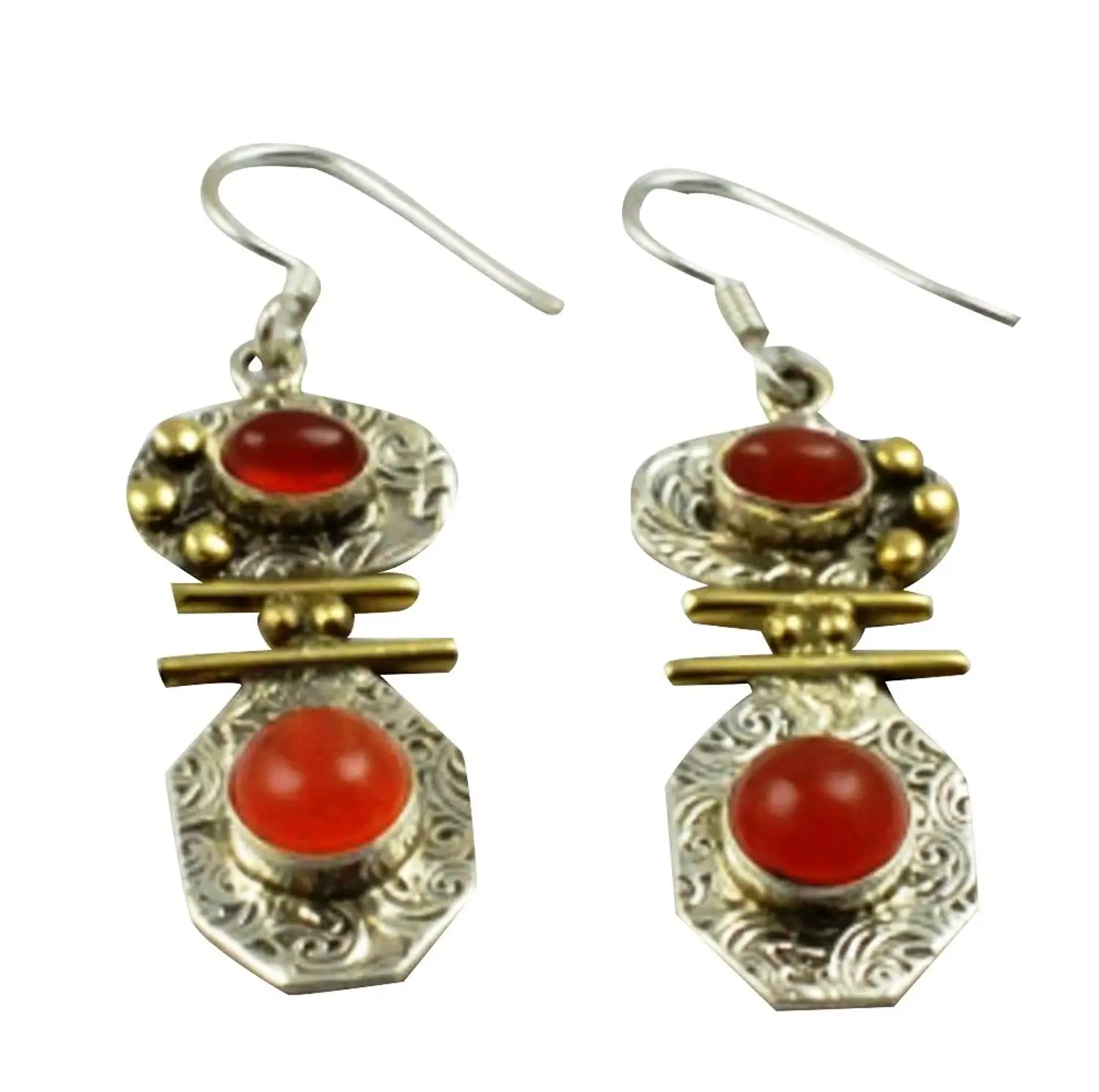 LoveGem подлинные двухцветные сердолические серьги из стерлингового серебра 925