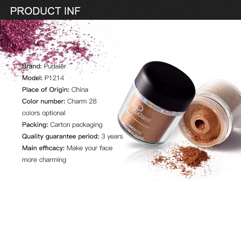 Pudaier eye shadow Cosmetic Powder shimmer Matte Smoky Eyeshadow Palette 28 Colors choose makeup sombras de ojos profesional |