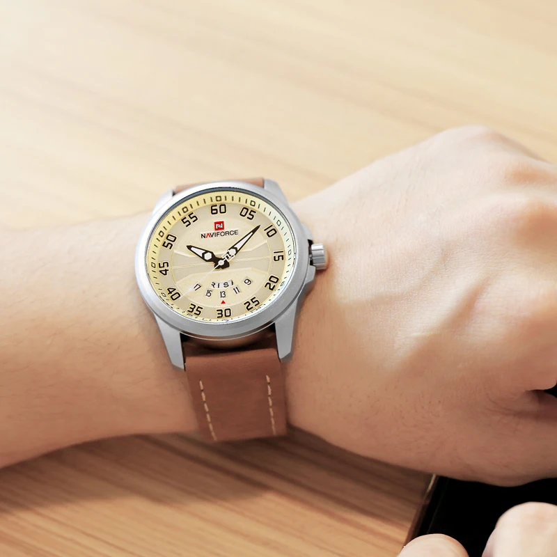 

Luxury Brand Men Quartz watch Sports Army Military Men's Watches Hour Date Clock Man Leather Strap Waterproof relogio masculino