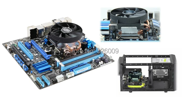 Cooler Master V200 низкопрофильный кулер для процессора 58 мм Высота 2 медные тепловые трубки для мини Чехол HTPC 9 см вентилятор 90 мм Тонкий slient