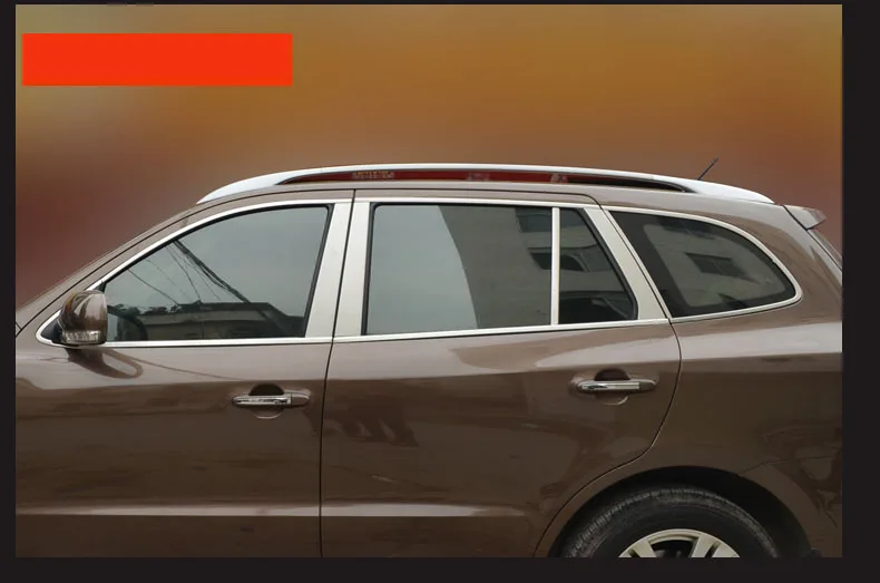 Lsrtw2017 304 нержавеющая сталь окна автомобиля планки для Inokom santa fe 2006 2007 2008 2009 2010 2011 2012 hyundai santa fe