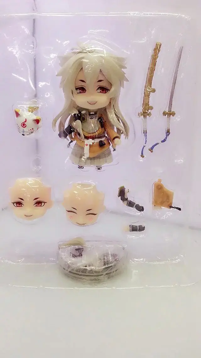 Mikazuki Fox Q Version Clay toy Touken Ranbu Online Japanese Anime Figures Pvc Action Toy Model Collection Girls Kids Lover Gift | Игрушки и