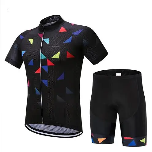 jersey and pants Мужская короткая велосипедная одежда, летний pro 9d гелевая Накладка для велосипеда, набор Джерси для команды, шоссейного велосипеда, комплект одежды для горного велосипеда, облегающий костюм - Цвет: jersey and pants