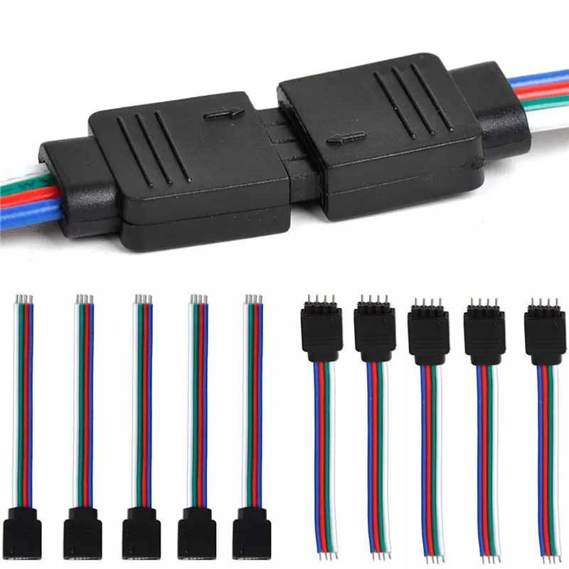5 шт. 4-контактный разъем 5-контактный для 5050 3528 RGB RGBW светодиодный светильник