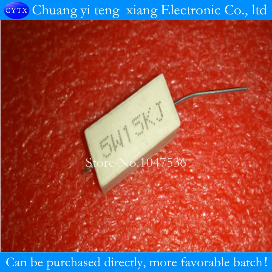 Цементные резисторы 10 шт./лот 5 Вт 15 к 5W15KJ 100% хорошо|resistor 5w|resistor lotresistor 15k |