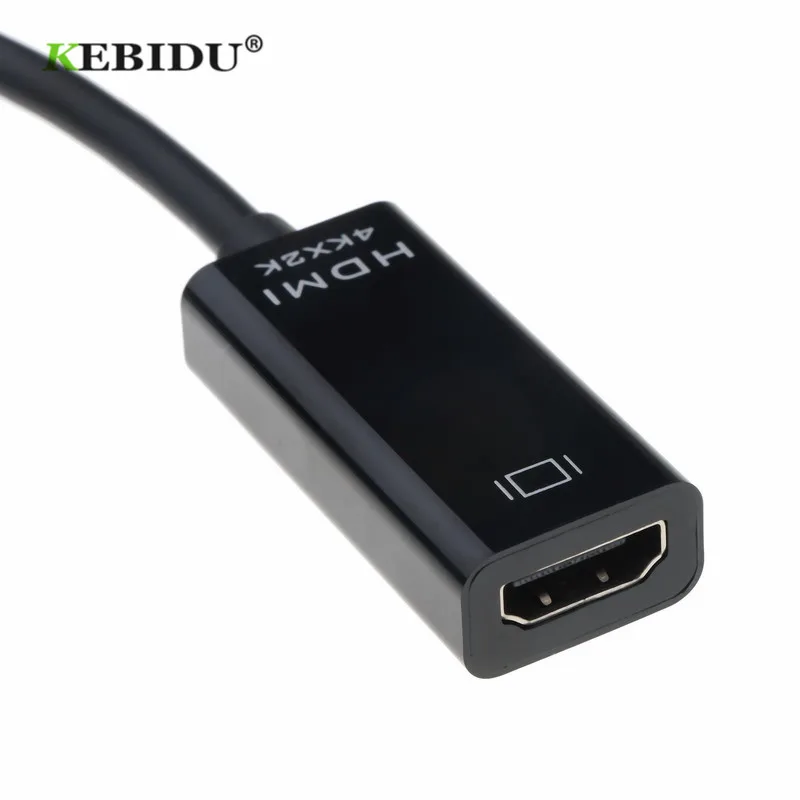 Адаптер Kebidu 4K Mini DP штырь гнездо совместимый с HDMI интерфейс Thunderbolt адаптер для