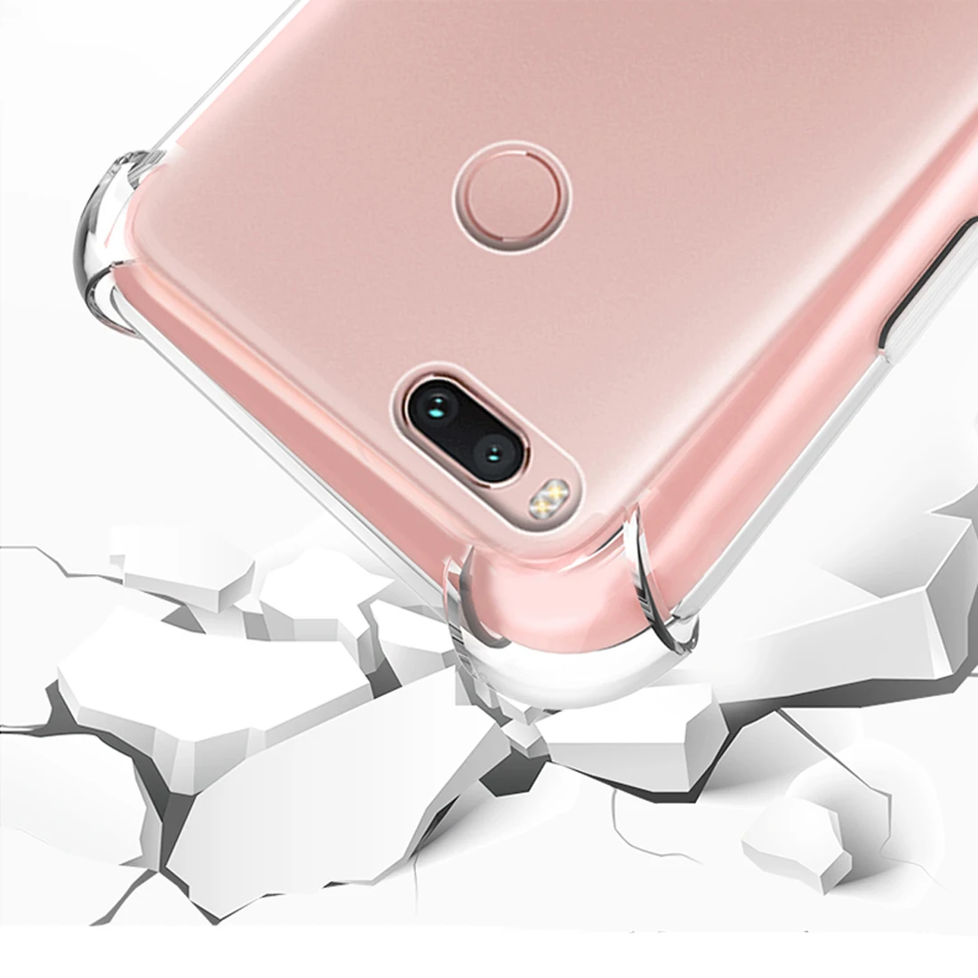 Для Xia mi A2 A1 случае Роскошные противоударный Броня Fundas Gasbag Crystal Clear телефон