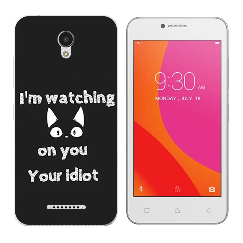Для Lenovo Vibe B A2016 A1010 A20 A Plus APlus A1010a20 A2016A40 черные чехлы для телефона с принтом букв