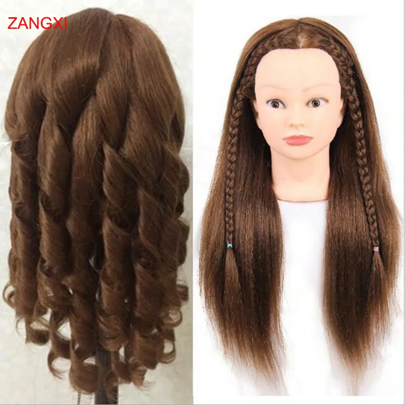 18 Zoll Natürliche 100% Echt Haar Schaufensterpuppen Für Verkauf Dummy Professionelle Gliederpuppe Kopf Für Salon Weibliche Friseur Maniquin Kopf